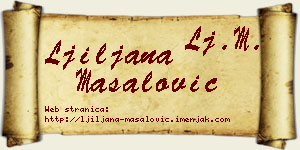 Ljiljana Masalović vizit kartica